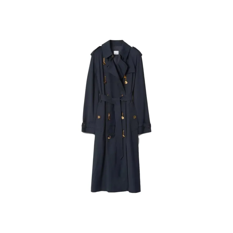 Burberry Trench Coats Women's Marine Blue-0