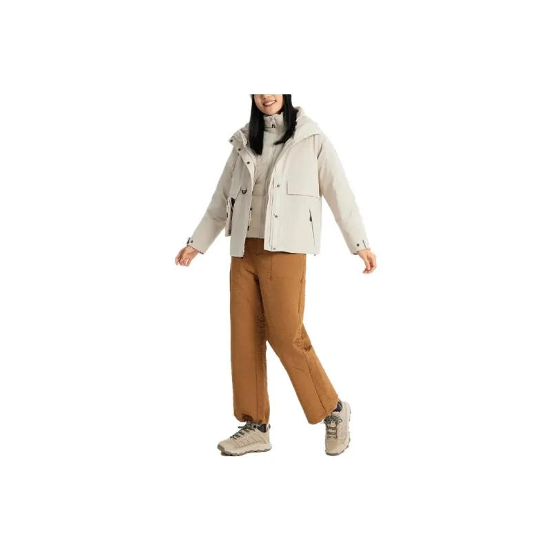 Columbia Omni Heat Water Resistant Windproof Water Repellent Wear Resistant Windbreaker Jacket Women's Ecru-0
