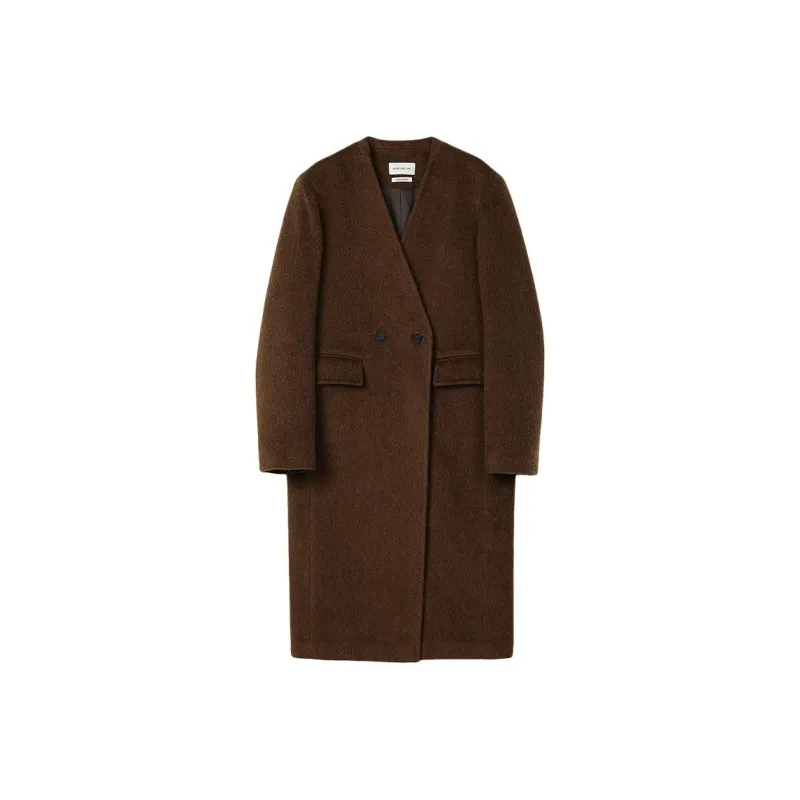 Roselingling Coats Women's Van Dyke Coffee Brown-0