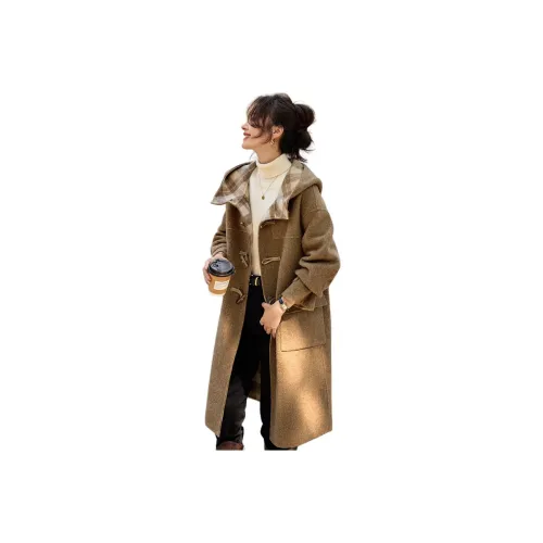 Mo Han Yi Mei Coat Women's Peachwood Camel