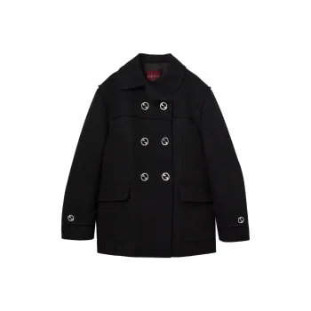 GUCCI Batavia Collared Button Up Coat