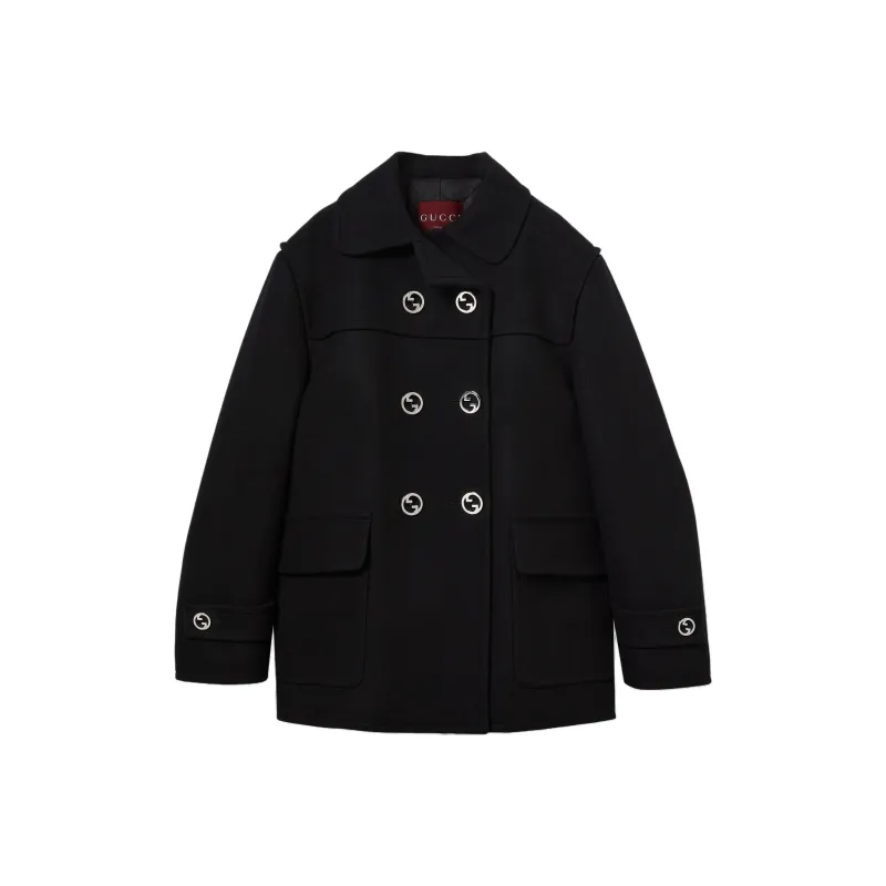 GUCCI Batavia Collared Button Up Coat-0