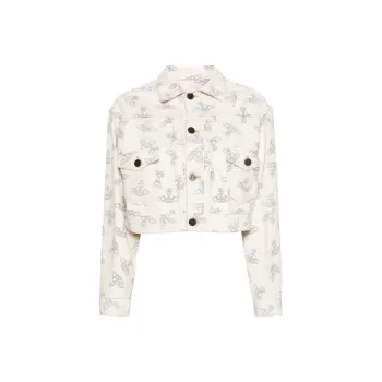 Vivienne Westwood Marlene Orb Printed Cropped Jacket