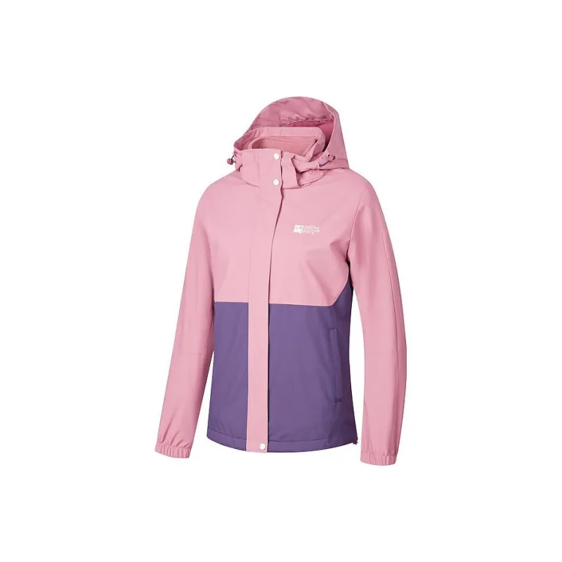 QIAODAN Windbreaker Jackets Women's Hollyhock Colour/Dark Grey Violet-0