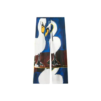 Burberry Graphic-print Silk Trousers