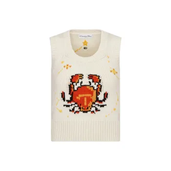 DIOR New Season Collection DIOR FW22 Qixi Festival Collection FW22 Vest Women's Ecru