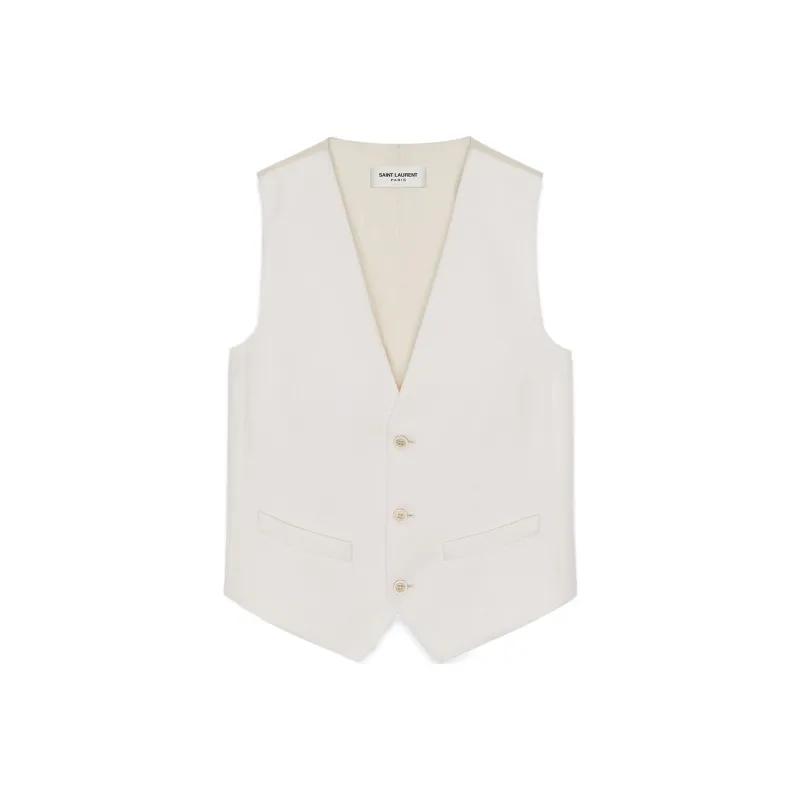 SAINT LAURENT Vests Women's White-0