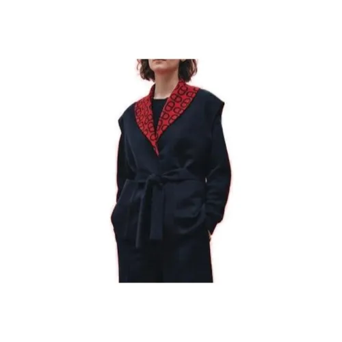HERMES Velvet Jackets Women's Marine Blue
