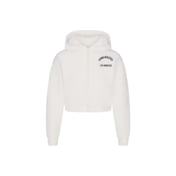 SKIMS SS25 COTTON FLEECE SHRUNKEN ZIP UP HOODIE Sweatshirt Women's GRAPHIC/Marble Pattern