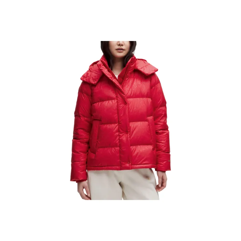 Lululemon Wunder Puff Series Down Jacket Women's Snake Year Relief Red-0