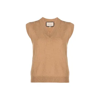GUCCI Vests Women's Camel