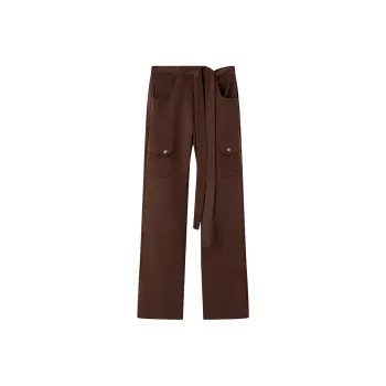 BETTERSAY Casual Pants Women's Dark Brown