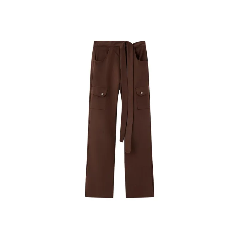 BETTERSAY Casual Pants Women's Dark Brown-0