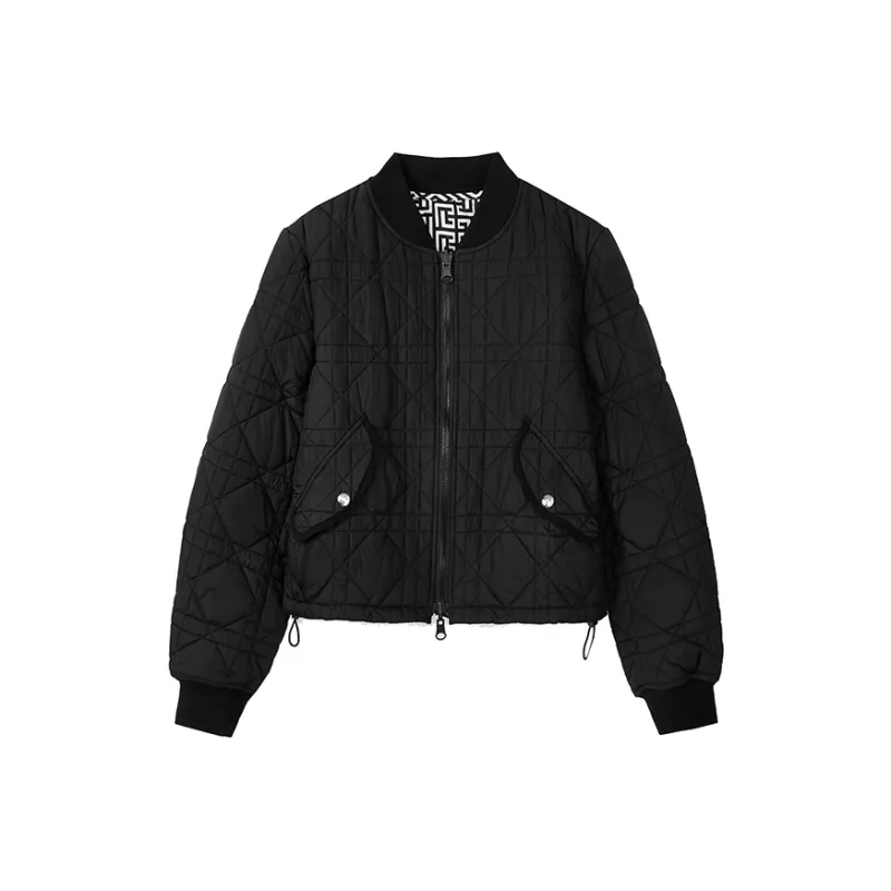 Yu Qianwen Puffer Jacket Women's Black-0