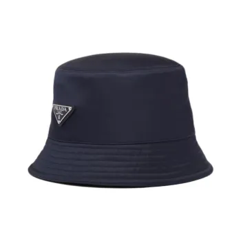 PRADA Recycled Nylon Bucket Hats Men's Marine Blue