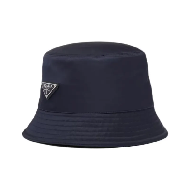 PRADA Recycled Nylon Bucket Hats Men's Marine Blue-0