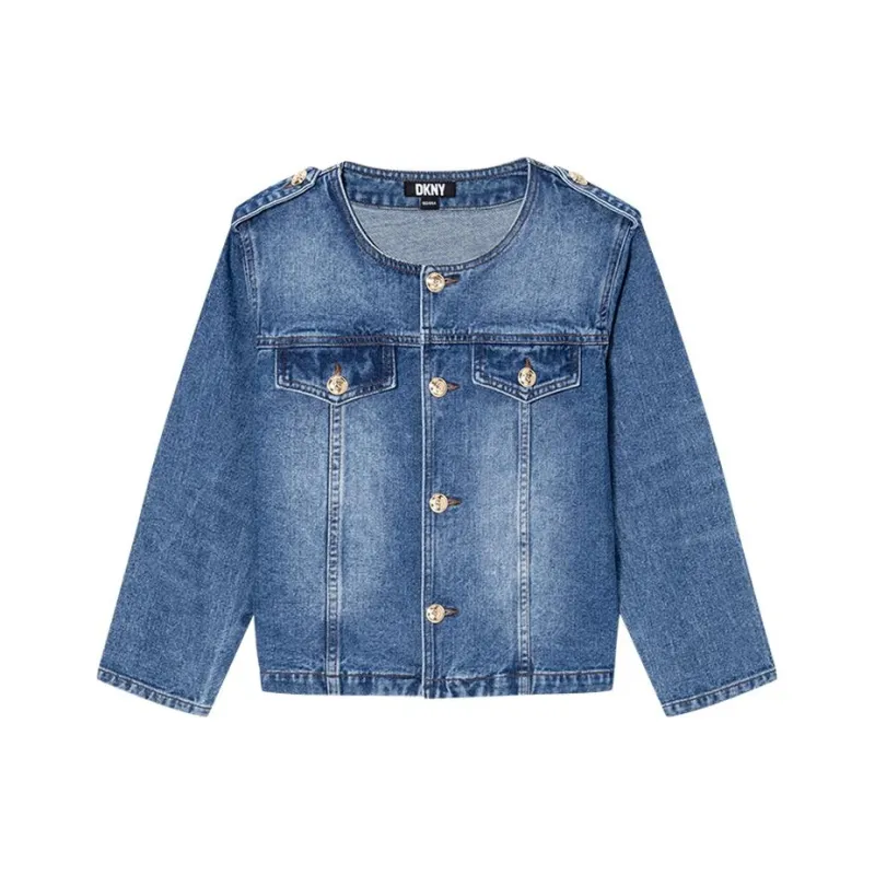 DKNY Denim Jacket Women's Medium Denim Blue-0