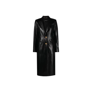VERSACE Leather Trench Coat
