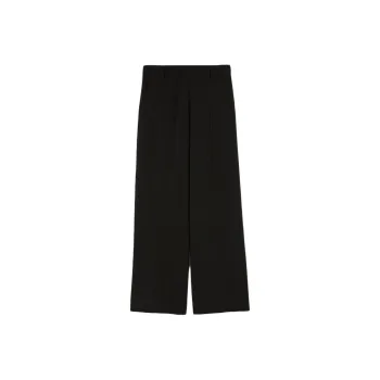 WEEKEND MaxMara Woollen Cloth Palazzo Trousers Casual Pants Women's Black