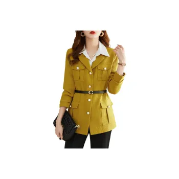 TERRE BLEUE Business Suit Women's Yellow