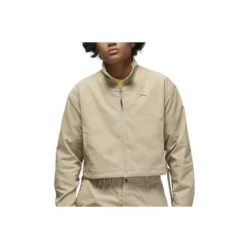 JORDAN Cropped Coats Women's Khaki