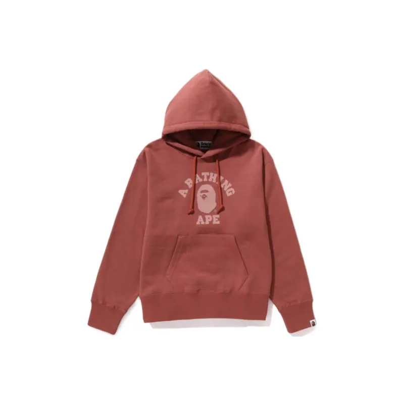 BAPE BLACK College Pullover Hoodie 'Pink'-1