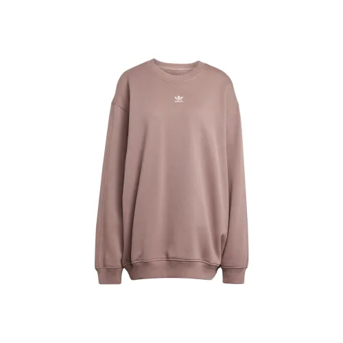 Adidas Originals Women's Essentials Oversized French Terry Sweatshirt Trace Brown
