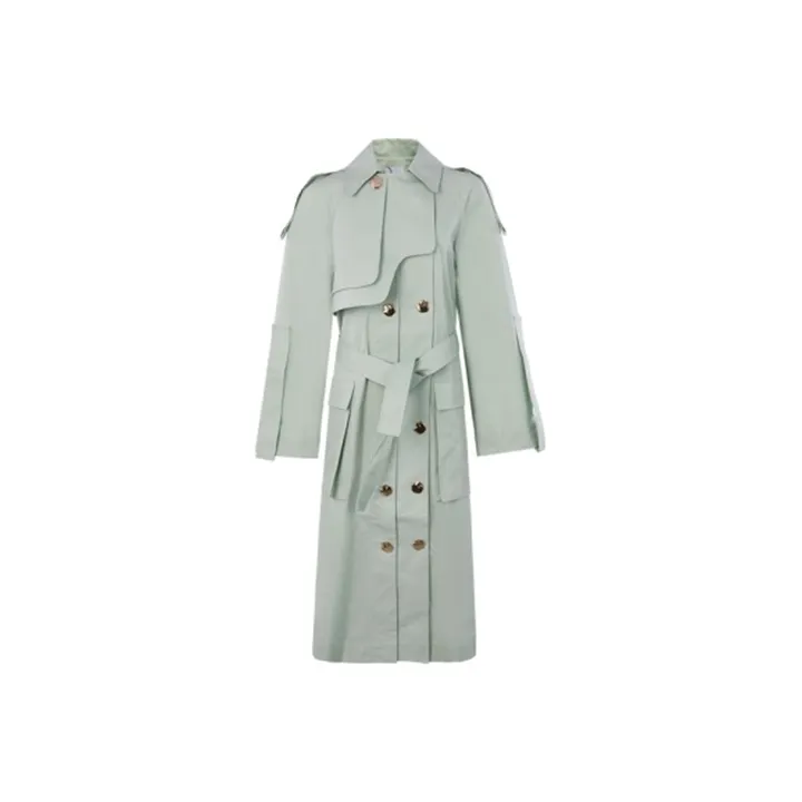 ACLER Trench Coats Women's Light Green-0