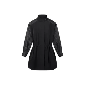 LOUIS VUITTON Monogram Accent Oversized Parka
