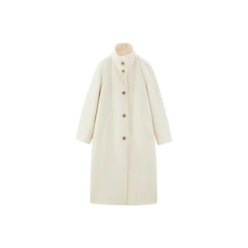 PEACEBIRD Coats Women's Ecru