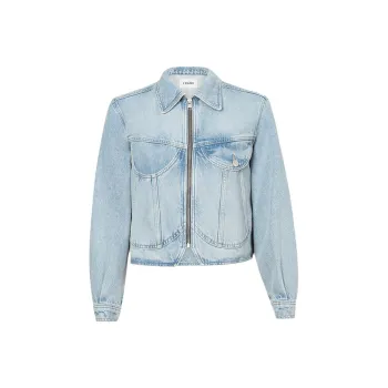 FRAME SS24 Denim Jacket Women's Light Blue