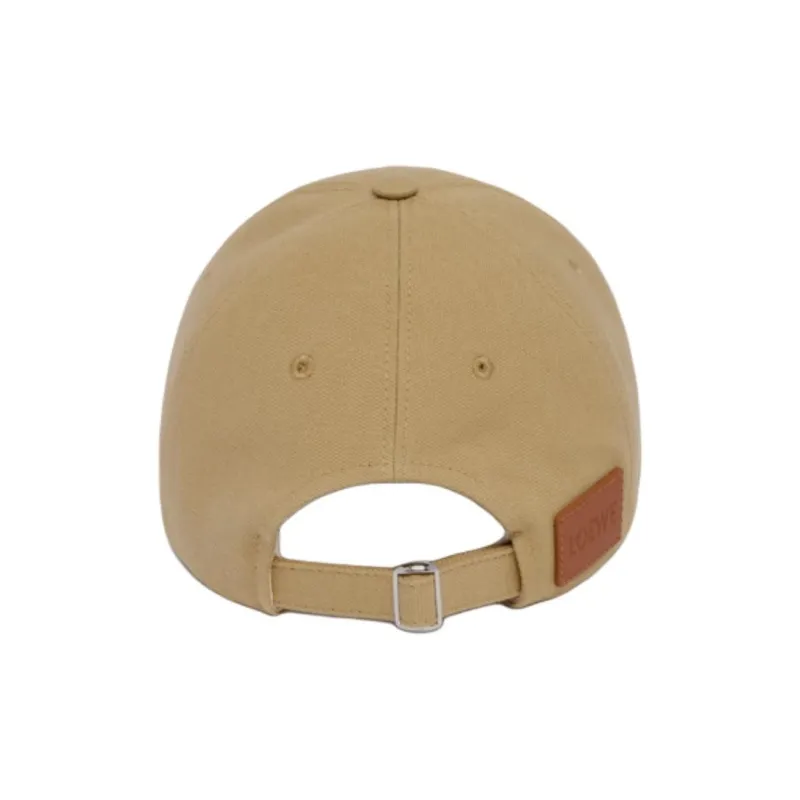 LOEWE Cotton, Leather Baseball Caps Women's Beige-1