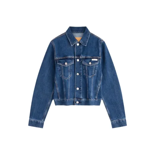 CALVIN SHORT Denim Jacket Women's Blue