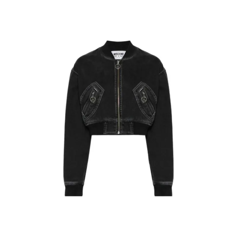MOSCHINO Denim Bomber Jacket-0