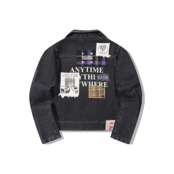 Pleasures X LiNing Denim Jackets Women's Denim Black