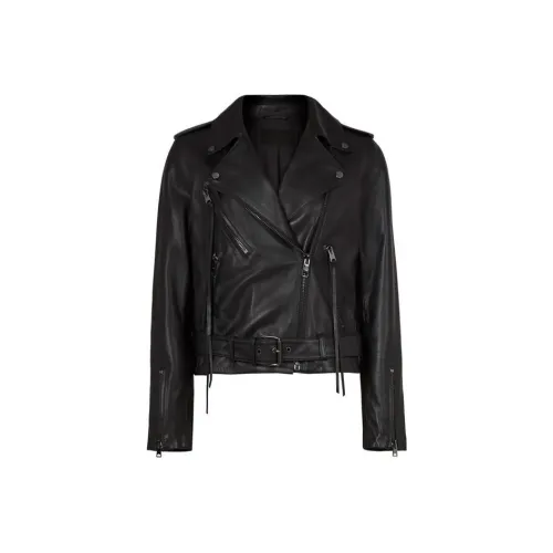 ALLSAINTS Leather Jacket Women's Black