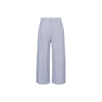 PLEATS PLEASE ISSEY MIYAKE SS23 Knitted Sweatpants Women's Light Purple