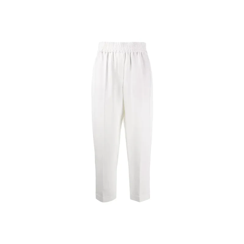 Brunello Cucinelli Striped-Detailed Tapered-Leg Trousers-0