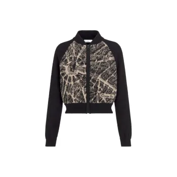 DIOR FW23 Baseball Jacket Women's Black