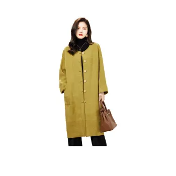 CARBAMMI Coats Women's Mustard Yellow