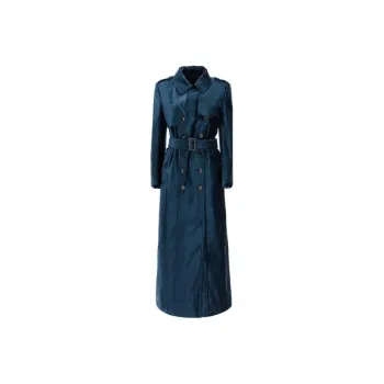 TOM FORD Double-Breasted Velvet Trench Coat