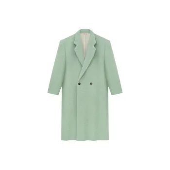 Fear Of God SS24 Season 8 Collection Boiled Wool Double Breasted Overcoat Coat Women's Sea Green/Sea Green