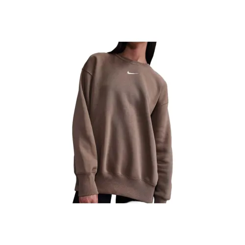 Nike Sportswear Phoenix FleeceSwoosh Sweatshirt Women's Mink Fur Brown/Canvas