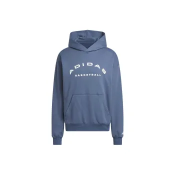 Adidas BASKETBALL Select Foundation Fleece Hoodie Sweatshirt Men's Used Ink/Cloud White