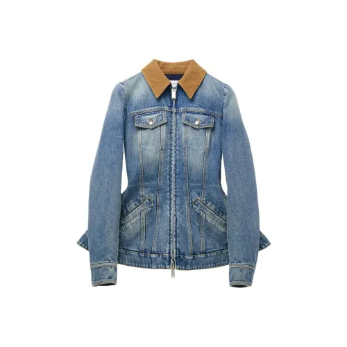 Alexander McQueen Peplum Denim Jacket