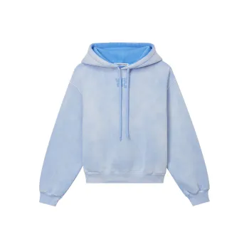 Alexander Wang Structured Terry Puff Logo Hoodie