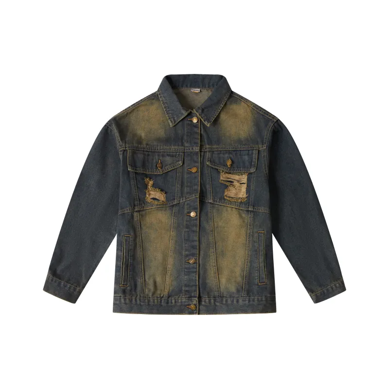 YINLEI Denim Jacket Unisex Blue-0