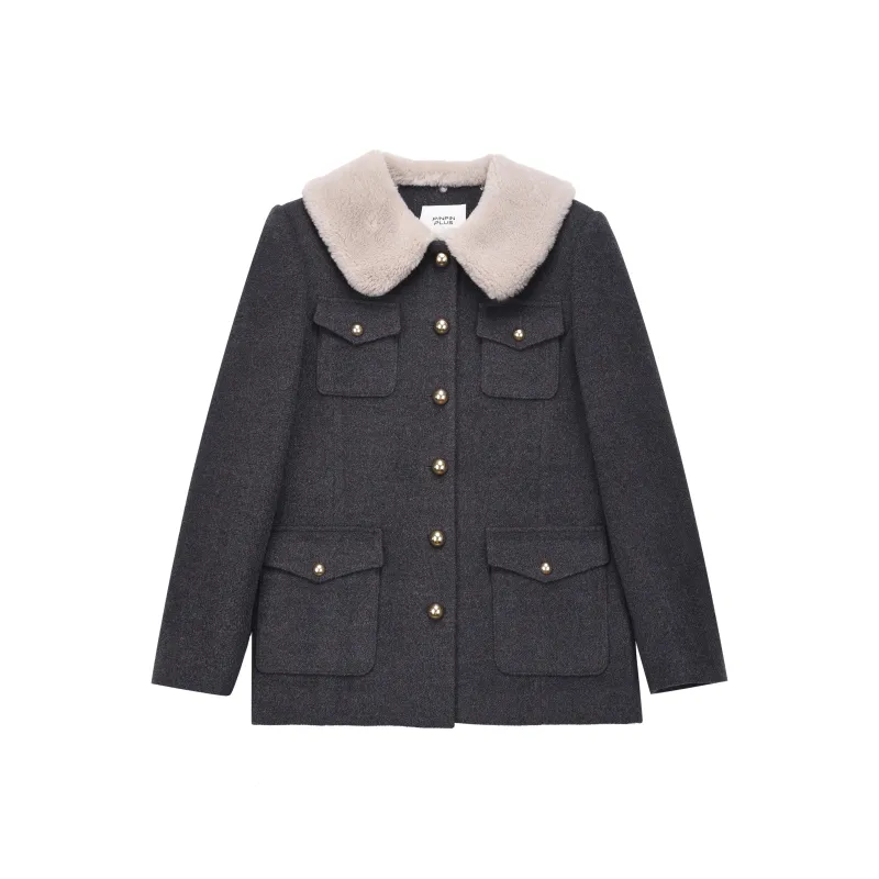 PP Coats Women's Dark Gray-0