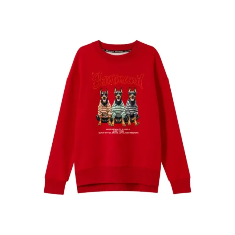Flowers In Water Sweatshirt Women's Red-0