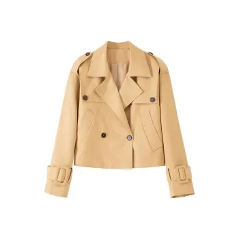 BANANA CICI Cropped Coats Women's Khaki